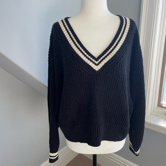 H&M Sweaters - v neck varsity sweater